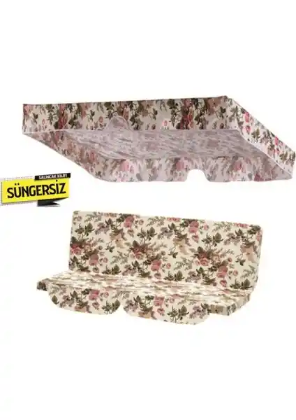 Nelson Bahçe Salıncağı Minder Kılıfı Çift Kişilik İngiliz Gülü Desenli, Dayanıklı ve Pratik Kullanım
