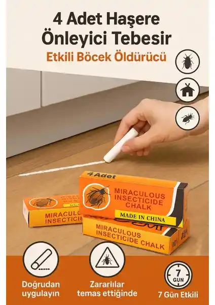 Noip 4 Adet Haşere Tebeşiri ile Etkili ve Pratik Böcek Kontrolü Çözümü