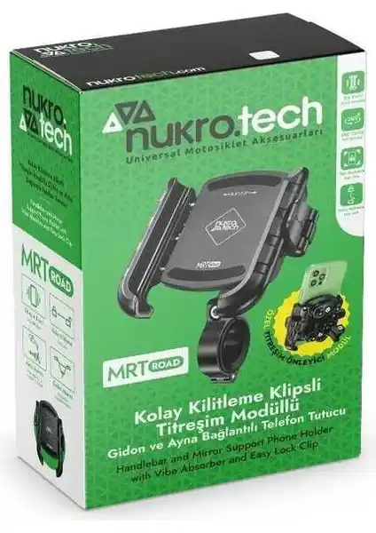 Nukrotech MRT Road 4 Titreşim Modüllü Motosiklet Telefon Tutucu Özellikleri ve Kullanım Avantajları