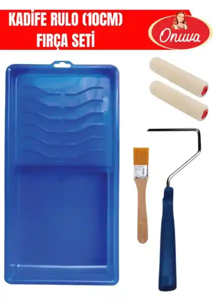 Onuva Kadife Rulo Fırça Seti 10CM: Estetik ve Dayanıklı Çok Amaçlı Fırça Çözümü