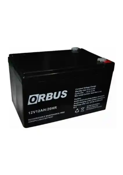 Orbus 12V 12A Bakımsız Kuru Akü: Yüksek Performans ve Güvenilirlik