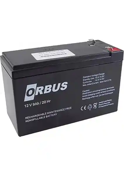 Orbus 12V 9A Bakımsız Kuru Akü: Güç ve Güvenilirlik İçin Uygun Çözüm