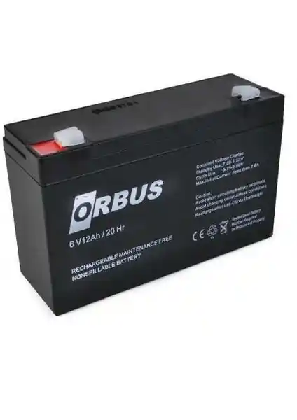 Orbus Pilsan 6V 12AH Akü Güçlü ve Güvenilir Taşınabilir Enerji Kaynağı