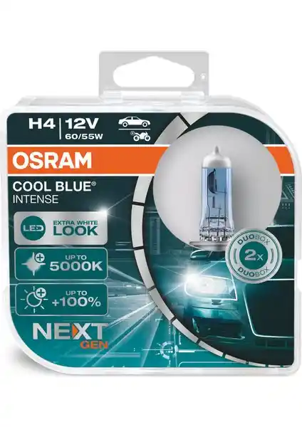 Osram H4 Cool Blue Intense Next Gen 5000K Beyaz Işık ile Yüksek Performanslı Otomobil Aydınlatması