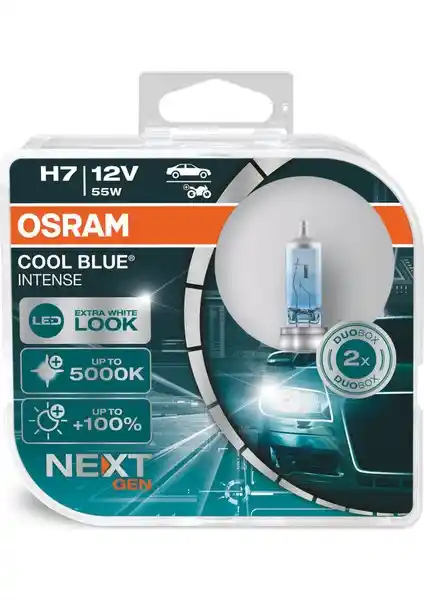 Osram H7 Cool Blue Intense Next Gen 5000K Beyaz Işık ile Güçlü ve Estetik Far Performansı