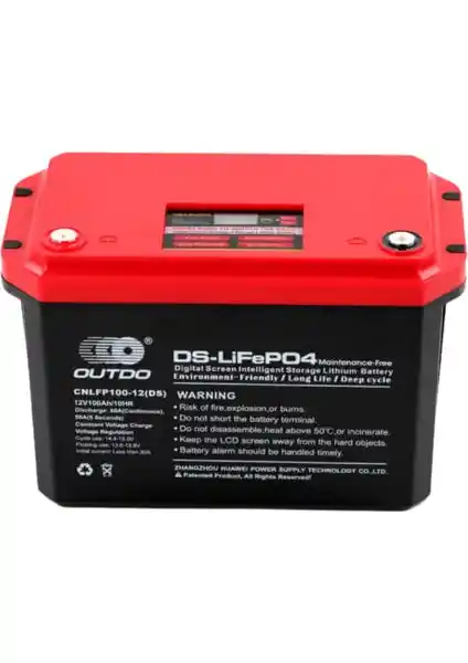 Outdo 12 Volt 100 Amper Dijital Ekranlı Akıllı Lityum Akü Güç Kaynağı ve Teknolojik Özellikler