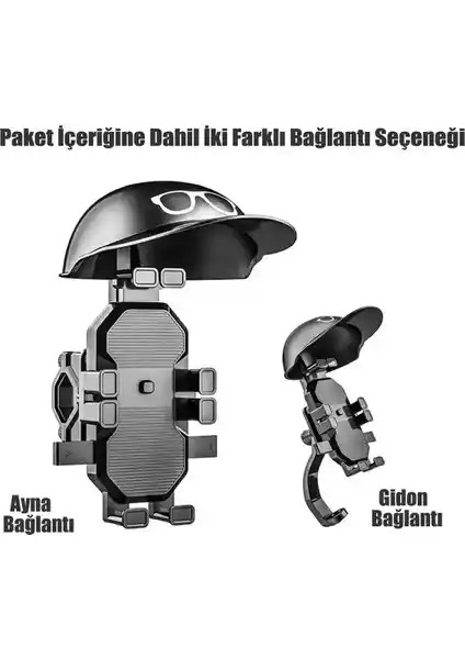 Outfire Otomatik Tuşlu Şapkalı Telefon Tutucu: Motosiklet ve Bisikletler İçin Güvenli ve Pratik Çözüm