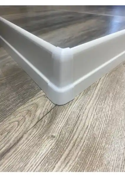 Pasha Dekor 8 cm Beyaz Süpürgelik Aparatı İç ve Dış Köşe Bağlantıları için Uygun