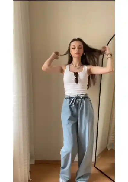 Pass&Pass 4110 İnce Kot Palazzo Bayan Pantolon: Günlük Şıklık ve Rahatlık Bir Arada