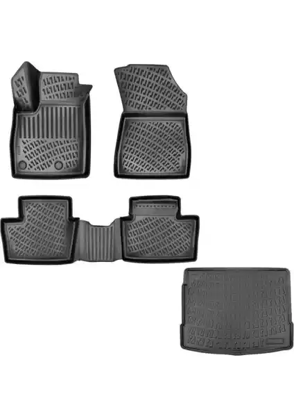 Peugeot 2008 2025 Model Rizline 3D Havuzlu Paspas ve Bagaj Havuzu Seti