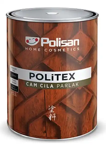 Polisan Politex Cam Cila Parlak 0,75 Lt: Yüksek parlaklık ve dayanıklılık sağlayan yüzey koruma ürünü