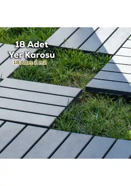 Porsima 1066 Bahçe Balkon Teras Zemin Paspası Dayanıklı ve Çok Yönlü Kullanım İçin