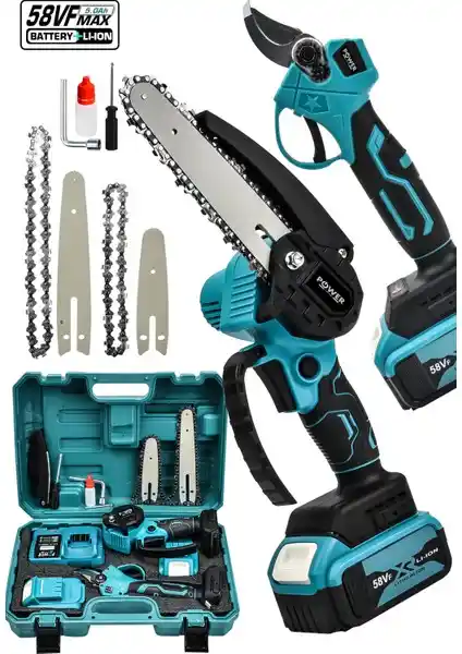 Power Black Germany 2 Li Set 58 Vf: Yüksek Performanslı Çift Akülü Bahçe Aletleri