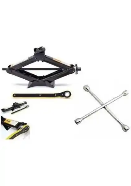 Redno Oto Kriko Seti 1.5 Ton ve Bijon Anahtarı Güvenilir Araç Bakım Çözümü