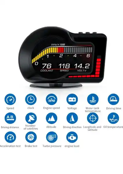 Relaxus F15 Hud Obd Gelişmiş Araç Veri Ekranı ve Güvenlik Özellikleri