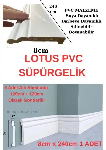 Renkli Duvarlar Serisi ve Lotus PVC Süpürgelik ile Modern ve Dayanıklı Dekorasyon Çözümleri