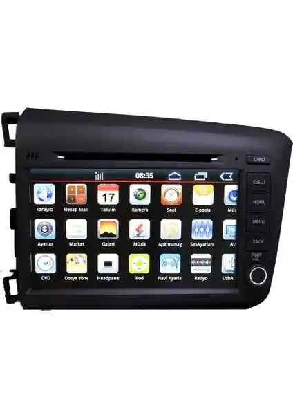 Roadstar Android Navigasyon Multimedya Dvd Double Teyp Honda Civic için yüksek teknolojili araç içi eğlence sistemi