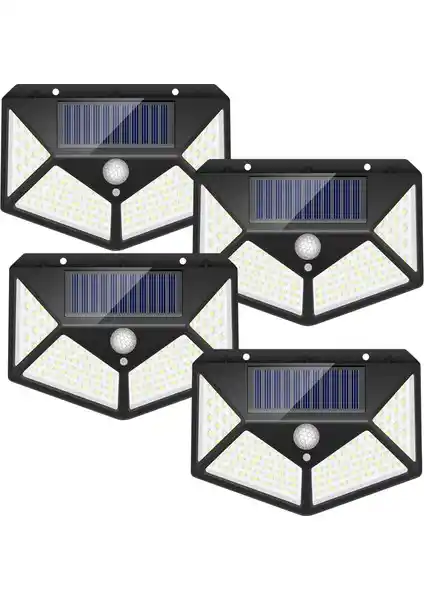 Robeve Geniş Açılı Solar LED Bahçe Aydınlatması 100 LED Hareket Sensörlü Güneş Enerjili