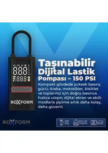 Roxform Car Air Pump: Yüksek Performanslı ve Taşınabilir Otomobil Hava Pompası