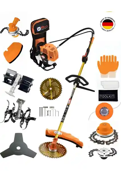 Roy's Alman Kalite Sırt Tırpan Çift Çapalama Aparatı ile Tarım ve Bahçe İşlerinde Yüksek Performans