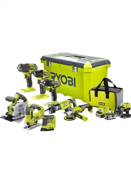Ryobi R18CK8-342T Kömürsüz Motor Akülü Set: Çok Yönlü Güç ve Dayanıklılık Sağlar