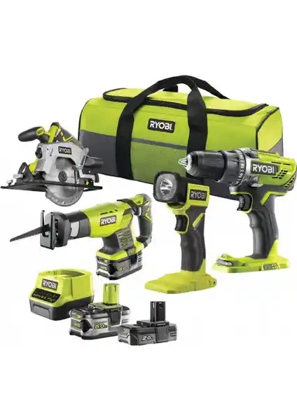 Ryobi RCK184-252S 18V Çok Yönlü Güç Takımı Profesyonel ve Hobi Kullanımı İçin Uygun