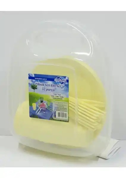 Saban 32 Parça Eko Piknik Seti Doğa ve Açık Hava Aktiviteleri İçin Pratik ve Hijyenik Çözüm