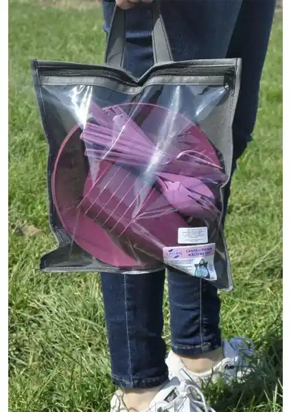 Saban Çantalı Piknik Seti Mürdüm 30 Parça Doğa ve Kamp Aktiviteleri İçin Uygun