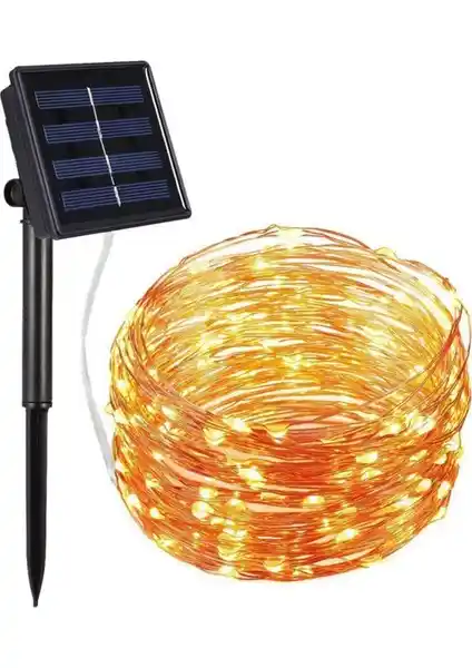 Schulzz Solar Güneş Enerjili 10 Metre 100 Led Dış Bahçe Aydınlatması Çevre Dostu ve Dayanıklı