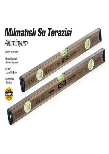 Sgs Alüminyum Su Terazisi Mıknatıslı 60 Cm – Dayanıklı ve Hassas Ölçüm Cihazı