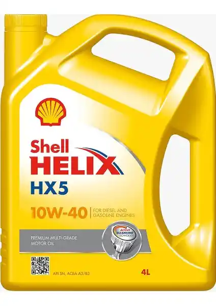 Shell Helix HX5 SN 10W-40 4 Litre Motor Yağı ile Motor Performansını Artırın ve Koruyun