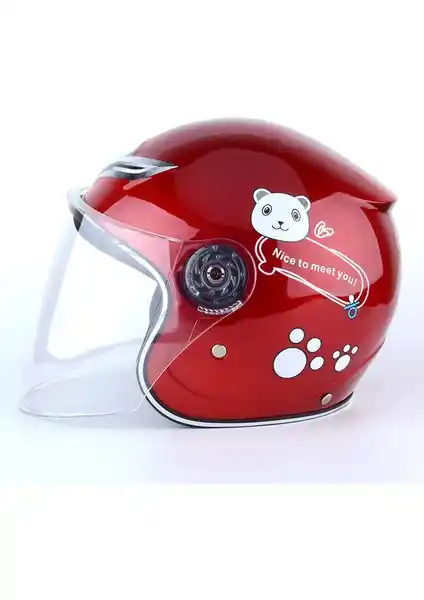 Smart Cabin Çocuklar İçin Güvenli ve Şık Kırmızı Emniyet Kaskı 4 Yaş ve Üzeri