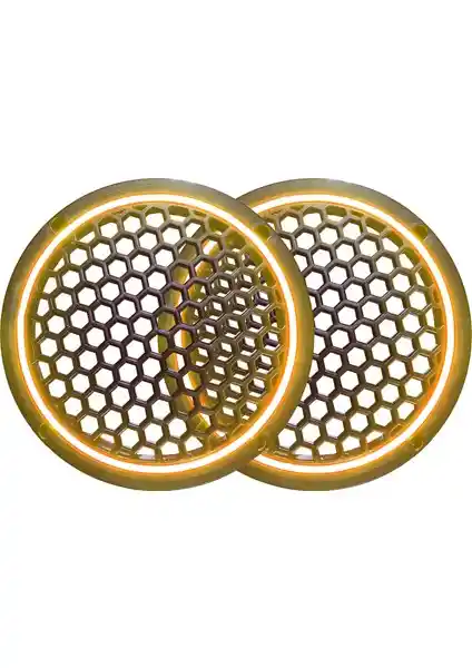 SOUNDERS Neon Işıklı 20 cm Hoparlör ve Midrange Kapağı Seti Yüksek Ses Kalitesi ve Estetik Tasarım