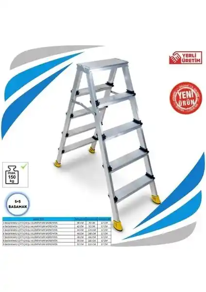 Sözbir 5+5 Gold Çift Çıkışlı Alüminyum Merdiven Özellikleri ve Kullanım Avantajları