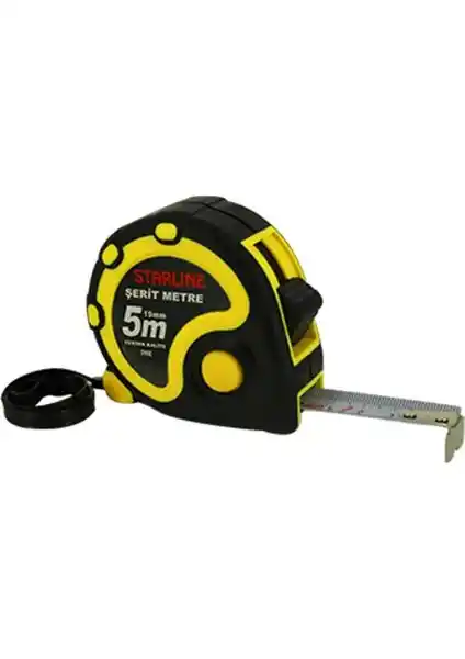 Starline 5 Metre Dayanıklı ve Güvenilir Şerit Metre 25 mm genişliğinde
