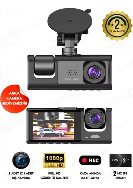 Teknoloji Gelsin 1080P Dash Cam ile yüksek çözünürlüklü araç içi kayıt sistemi