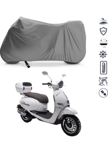 Teksin Kuba Brilliant 50 Çantalı Motosiklet Brandası Yüksek Kalite ve Güvenilir Koruma