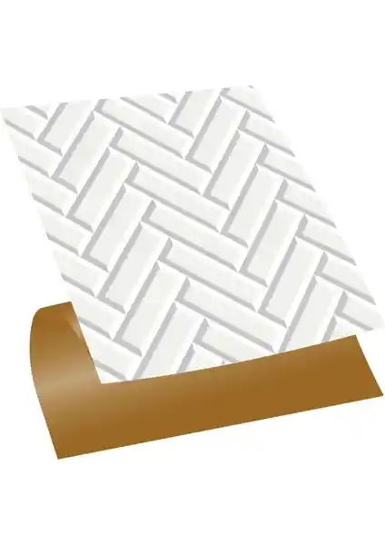 Tink Kendinden Yapışkanlı Beyaz Balıksırtı Desenli PVC Karo İç Mekan Dekorasyonunda Pratik ve Estetik Çözüm