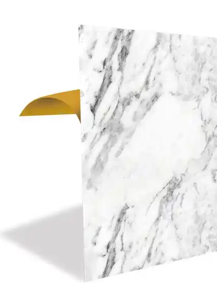 Tink Kendinden Yapışkanlı Beyaz Mermer Desenli PVC Panel ile Şık ve Kolay Dekorasyon Çözümü