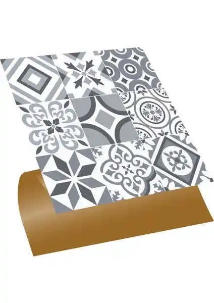 Tink Kendinden Yapışkanlı Geometrik PVC Karo ile Modern ve Pratik Mutfak Dekorasyonu