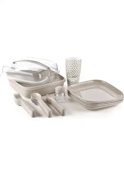 Titiz Marka 6 Kişilik 32 Parça Piknik Seti ile Pratik ve Güvenli Piknik Deneyimi