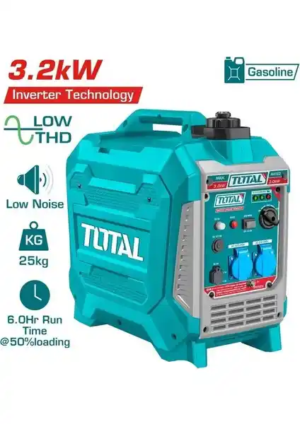 Total 3.2 Kw Inverter Benzinli Jeneratör TP535006 ile Güç ve Taşınabilirlik