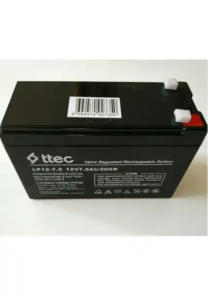 Ttec 12V 7AH Akü: Güç ve Güvenilirlik Sunan Uzun Ömürlü Enerji Deposu