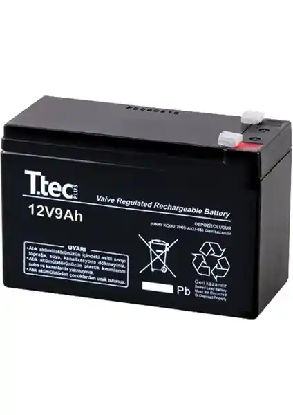 Ttec 12V 9Ah Bakımsız Kuru Akü: Dayanıklı ve Güvenilir Enerji Kaynağı Özellikleri