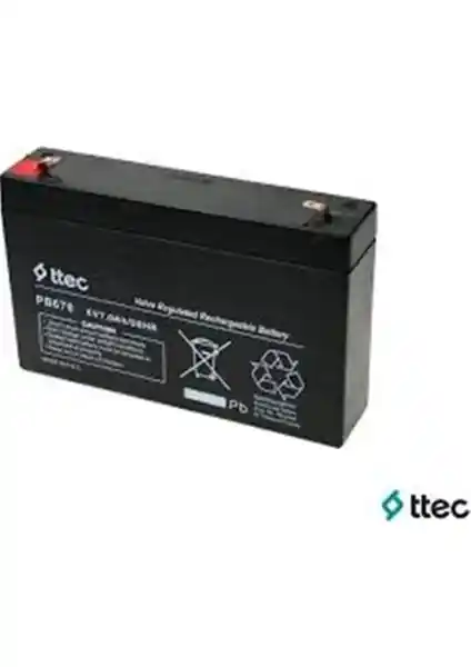 Ttec 6V 7Ah Bakımsız Kuru Akü: Hafif ve Güçlü Düşük Voltaj Uygulamaları İçin