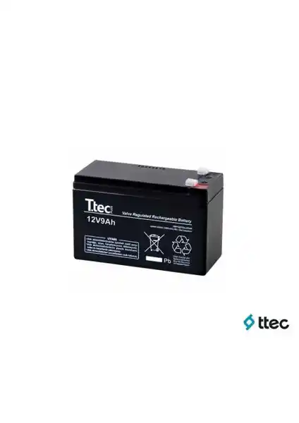 Ttec T.Tec Plus 12V 9Ah Bakımsız Kuru Akü - Dayanıklı ve Güvenilir Güç Kaynağı