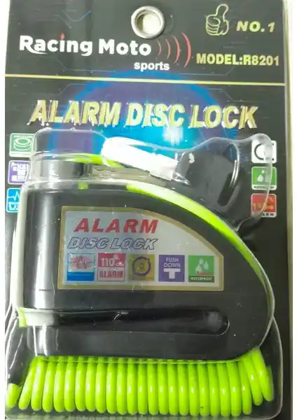 Vi Caro 110 Db Siyah Alarmlı Disk Kilidi: Güçlü ve Güvenilir Motosiklet Koruma Çözümü