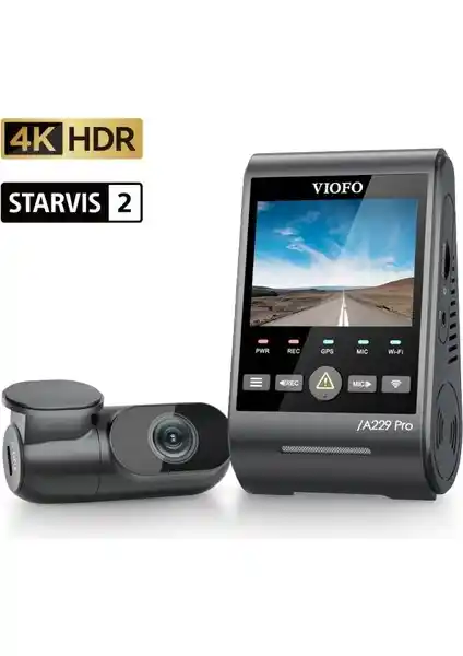 Viofo A229 Pro 2 Kameralı Araç Güvenlik Sistemi Gelişmiş Özellikler ve Yüksek Performans