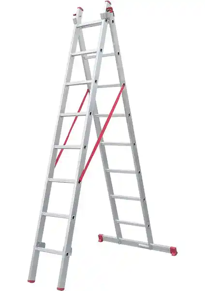 VM Vizyon 2x2,5 5 MT A Tipi Sürgülü Alüminyum Merdiven Güvenli ve Esnek Kullanım İçin