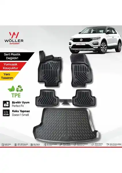 Wöller Vw T-Roc Paspas ve Bagaj Havuzu Takımı: Dayanıklı ve Estetik Koruma Çözümü